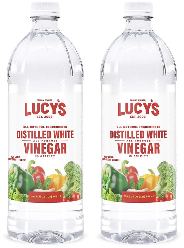 Lucy&#39;s Family Owned - Natural Distilled White Vinegar, 32 oz. bottle (Pack of 2) - 5% Acidity