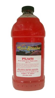 Coolbreeze Beverages Ready to Use Frozen Slushie Flavor Syrup - Peach Slush - 1/2 gal