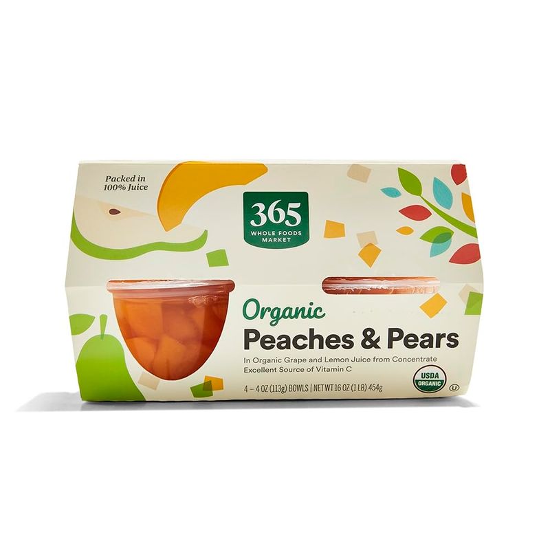 365 by Whole Foods Market, Peaches And Pears Organic 4 Count, 16 Ounce