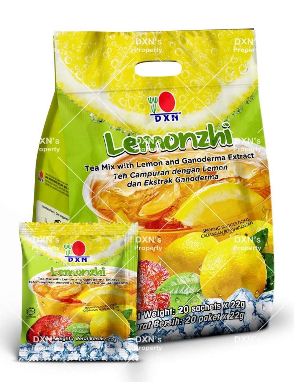 LIMITEDBONUSDEAL DXN Lemonzhi Tea Mix With Lemon 20 Sachets (1 Pack)