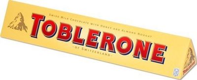 TOBLERONE SWISS MILK CHOCOLATE WITH HONEY AND ALMOND NOUGAT 12 X 100 G BARS