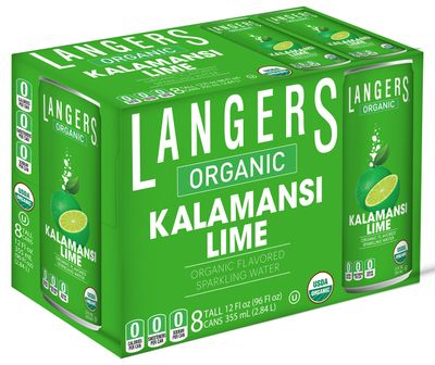 Langers Organic Flavored Sparkling Water, Kalamansi, 12 Ounce (Pack of 8)