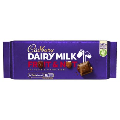 Cadbury Dairy Milk Fruit &amp; Nut Bar, 180g