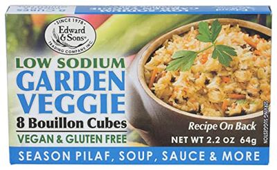 Edward &amp; Sons Low Sodium Veggie Bouillon Cubes, 2.2 oz