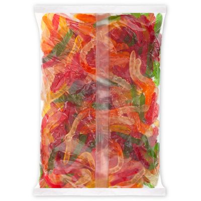 Albanese World's Best Large Assorted Fruit Gummi Worms, 5lbs of Candy