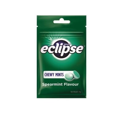 6 Packs Eclipse Chewy Mints Powerful Fresh Breath (Spearmint)