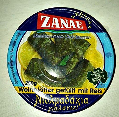 Zanae Stuffed Grape Leaves with Rice - Yalantzi Dolmadakia 200g- 7.05 Oz Can