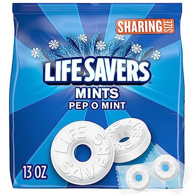 LIFE SAVERS Pep-O-Mint Breath Mints Hard Candy, Sharing Size, 13 oz Bag