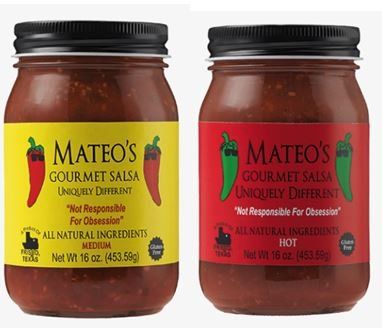 Mateos Gourmet Salsa, Medium &amp; Hot 16 oz (Variety Pack)