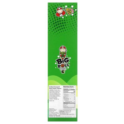 Tao Kae Noi Big Roll, Grilled Seaweed Roll, Classic, 6 Packets, 0.11 oz (3 g) Each