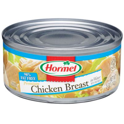 HORMEL Premium Chicken Breast in Water with Rib Meat, 98% Fat Free, 5 Ounce Cans