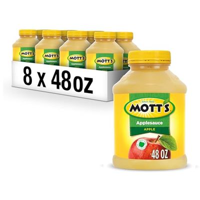 Mott&#39;s Applesauce, 48 Oz Jar (Pack Of 8), No Artificial Flavors, Good Source Of Vitamin C, Nutritious Option For The Whole Family