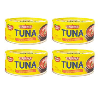 Dongwon Korean Tuna with Kimchi Sauce (4 Pack, Total of 21.16oz)