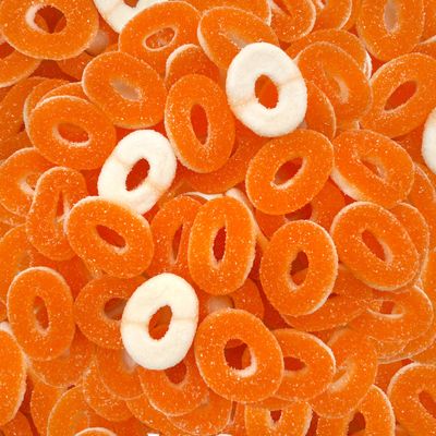 Peach Rings Gummy Candy, Bulk Pack 2 Pounds