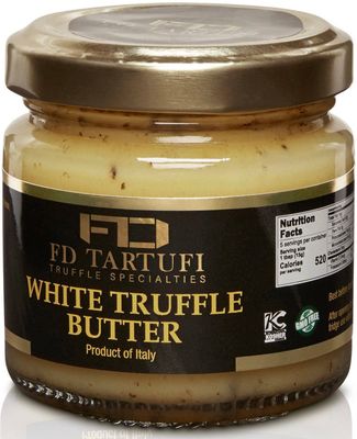 FD TARTUFI White Truffle Butter 80g (2.82oz) - (Tuber Borchii) Gourmet Sauce | Condiments | Made in Italy | non gmo | Italian Butter | White Truffles