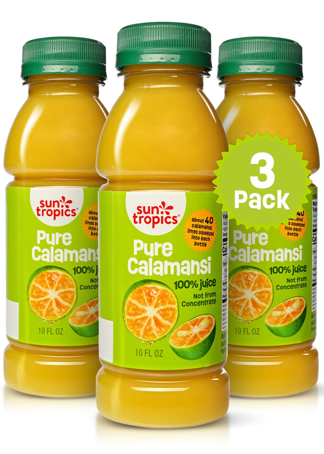 Sun Tropics 100% Pure Calamansi Puree, 10 Ounce (Pack of 3) by SunTropics