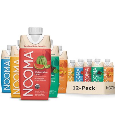 NOOMA - Hydrating Sports Drink - Organic Electrolyte Drink - 0 Added Sugars - 30 Calories &amp; 505mg Electrolytes - Variety Pack - 12 Pack (16.9oz each)