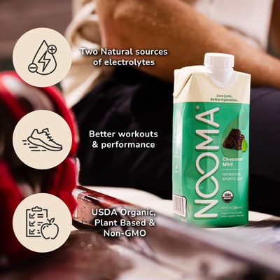 NOOMA - Hydrating Sports Drink - Organic Electrolyte Drink - 0 Added Sugars - 30 Calories &amp; 505mg Electrolytes - Variety Pack - 12 Pack (16.9oz each)