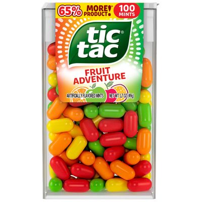 Tic Tac Fruit Adventure Mints, 12 Count, On-the-Go Refreshment, Stocking Stuffers, 1.7 oz Each