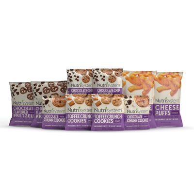 Nutrisystem Movie Night Chocolate Chip Cookies and Cheese Puffs, Helps Support Weight Loss - 10 Count
