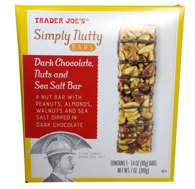 Trader Joes Simply Nutty Bars - Dark Chocolate, Nuts and Sea Salt Bar