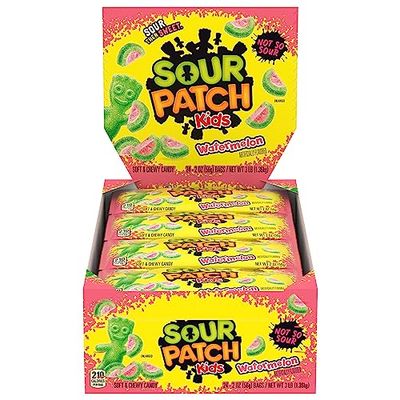 SOUR PATCH KIDS Watermelon Soft &amp; Chewy Candy, Bulk Candy, 24 - 2 oz Bags
