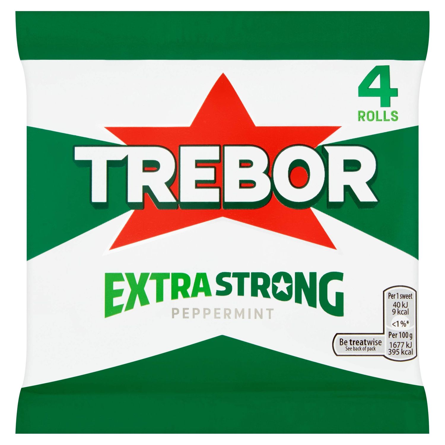 Trebor Extra Strong Roll Trebor Extra Strong Roll Trebor Extra Strong Peppermint Mints Pack