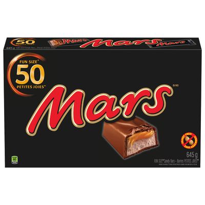 Mars Fun Size Bars, (12.9g/0.5 oz.) x 50 pack, Peanut Free (Imported from Canada)