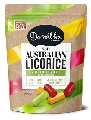 Darrell Lea Mixed Flavor Soft Australian Made Licorice 7oz Bag