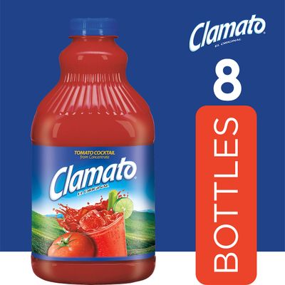 Clamato Original Tomato Cocktail, 64 fl oz bottles (Pack of 8)(Packaging May Vary)