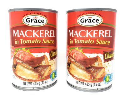 Grace Chunky Mackerel In Tomato Sauce 15oz - 2 Pack - Canned Mackerel