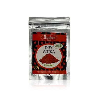 Rudca Food Dry Adjika, Georgian Traditional Seasoning Powder, All-Natural Spice Blend, Gluten Free, Garlic &amp; Deeply Aromatic &amp; Savory, GMO Free, 45 gr.