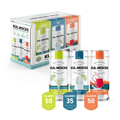 KUL MOCKS - Craft Mocktails | All the Experience, Without the Alcohol | Ready-to-Drink Zero Proof Cocktails | 0.00% ABV | Award Winning | Adventure Collection - Variety Pack (6pk)