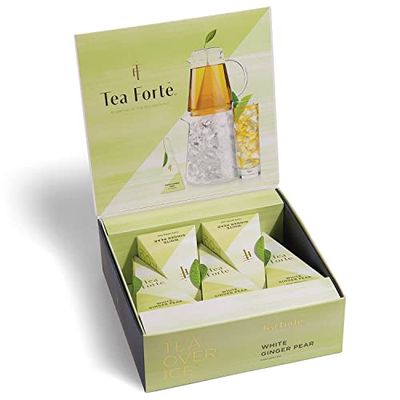 Tea Forte Iced Ginger Pear White Tea Over Ice, Pitcher-Size Iced Black Infusers, 5 Count (Pack of 1)