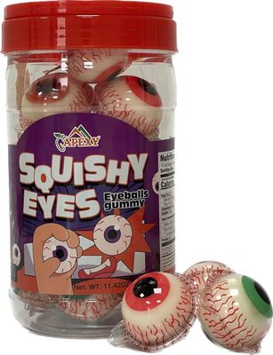 Apexy Eyeball Gummy Candy With Fruity Liquid Center Fat Free Perfect for Halloween &amp; Themed Parties, Fun &amp; Delicious 11.42oz