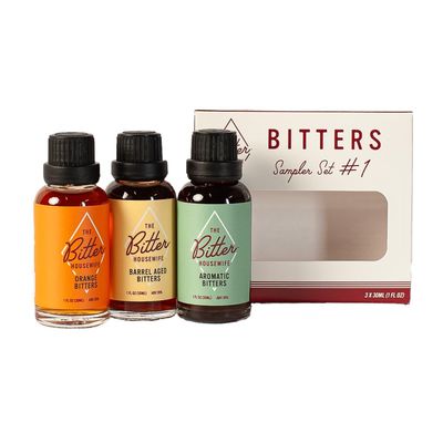The Bitter Housewife Cocktail Bitters Sampler Set #1 (Barrel Aged, Old Fashioned Aromatic, &amp; Orange)