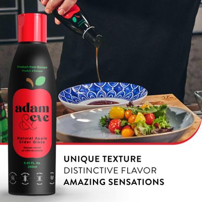 Adam&amp;Eve Balsamic Apple cider Glaze 8,45 Fl Oz, perfect for salads, roasts, and even your desserts. product made in Portugal, no GMO, no added sugar perfect for everyday