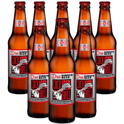 Cock n Bull Diet Ginger Beer 8 Pack 12oz Soda Bottles - Ideal Mixer for Cocktails, Mocktails, and Bartenders - Premium Quality for Perfect Mixed Drinks - Refreshing Flavor Profile- Made In USA