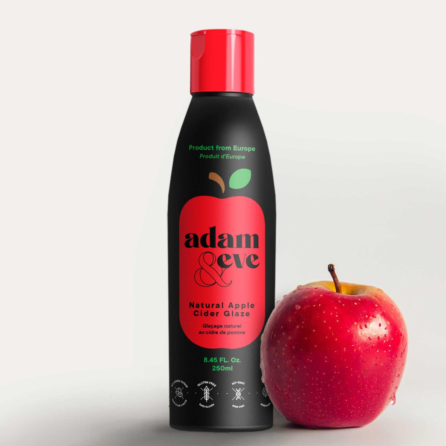 Adam&amp;Eve Balsamic Apple cider Glaze 8,45 Fl Oz, perfect for salads, roasts, and even your desserts. product made in Portugal, no GMO, no added sugar perfect for everyday