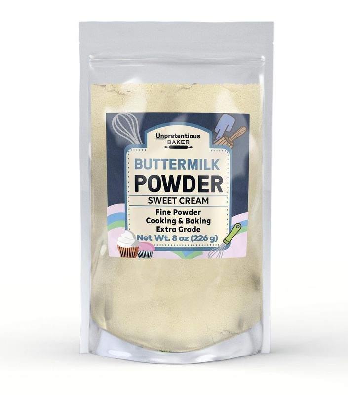 Unpretentious Buttermilk Powder, Made from Sweet Cream, Fine Powder, Cooking &amp; Baking (8 Ounce)