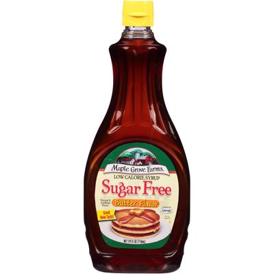 Maple Grove Farms, Syrup, Sugar Free, Butter Flavor, 24 Ounce (Pack of 12)