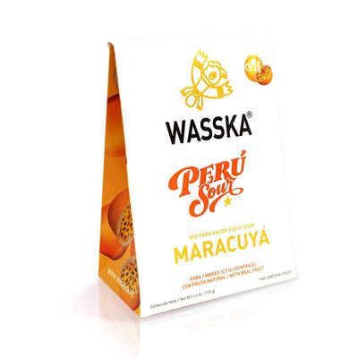 Wasska Peruvian Pisco Sour Mix - Maracuya (Passion Fuit) - 4.4 Oz (6-Pack)