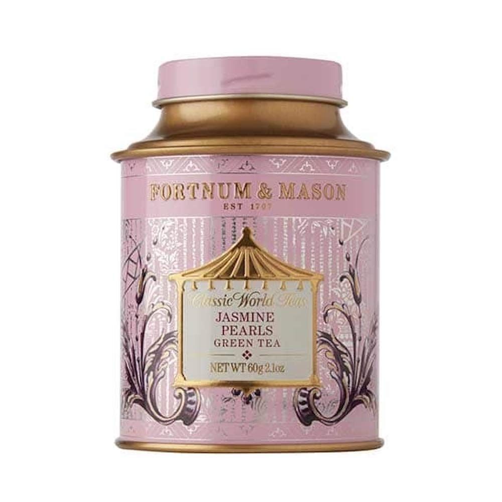 Fortnum and Mason Jasmine Pearls 60g Loose Green Tea in a Tin Caddy
