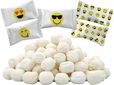 The Dreidel Company Cool Smile Emoji Buttermints, Mint Candies, After Dinner Mints, Butter Mint Candy, Fat-Free, Kosher Certified, Individually Wrapped (275 Pieces)