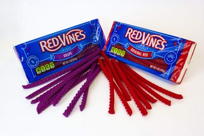 Red Vines Licorice Variety Pack, Red and Grape Flavor, 5oz Trays (6 Pack), Soft &amp; Chewy Candy Twists