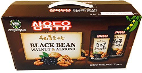 Sahmyook Black Bean With Walnut &amp; Almond Soy Milk, 6.5 Fl. Ounce (Pack of 20)