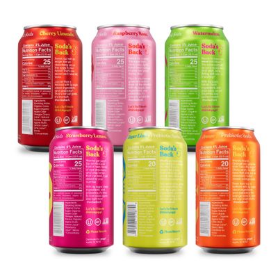 POPPI Sparkling Prebiotic Soda, Beverages w/Apple Cider Vinegar, Seltzer Water &amp; Fruit Juice, Fun Favorites Variety, 12oz (12 Pack) (Packaging may vary)