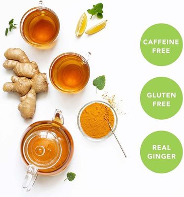 Prince of Peace Instant Ginger Honey Crystals with Turmeric, Value Pack 60 Sachets - Instant Hot or Cold Beverage Easy to Brew - Caffeine and Gluten Free - Real Ginger 38oz (1080g)