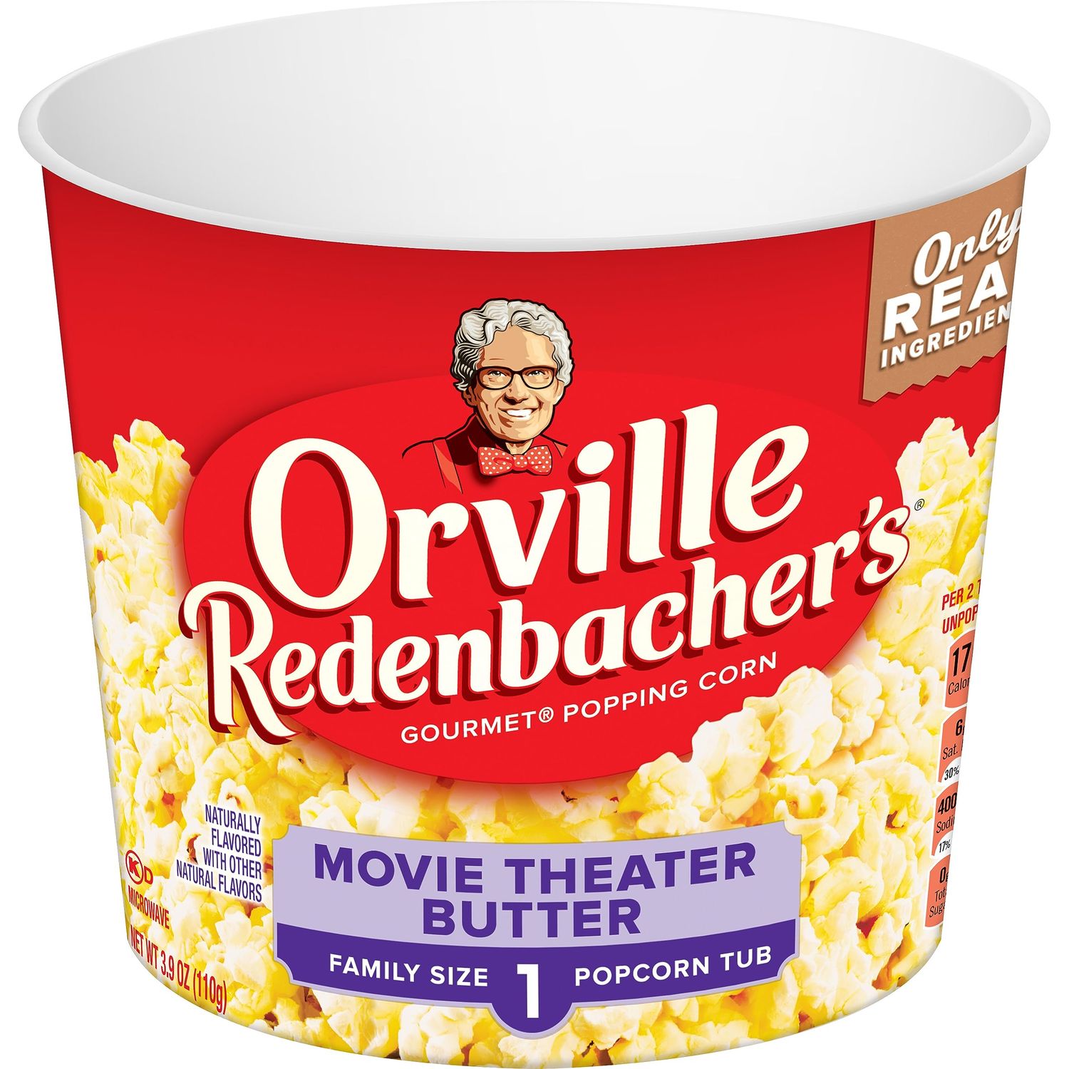 Orville Redenbacher&#39;s Movie Theater Butter Popcorn Tub, 3.9 Ounce