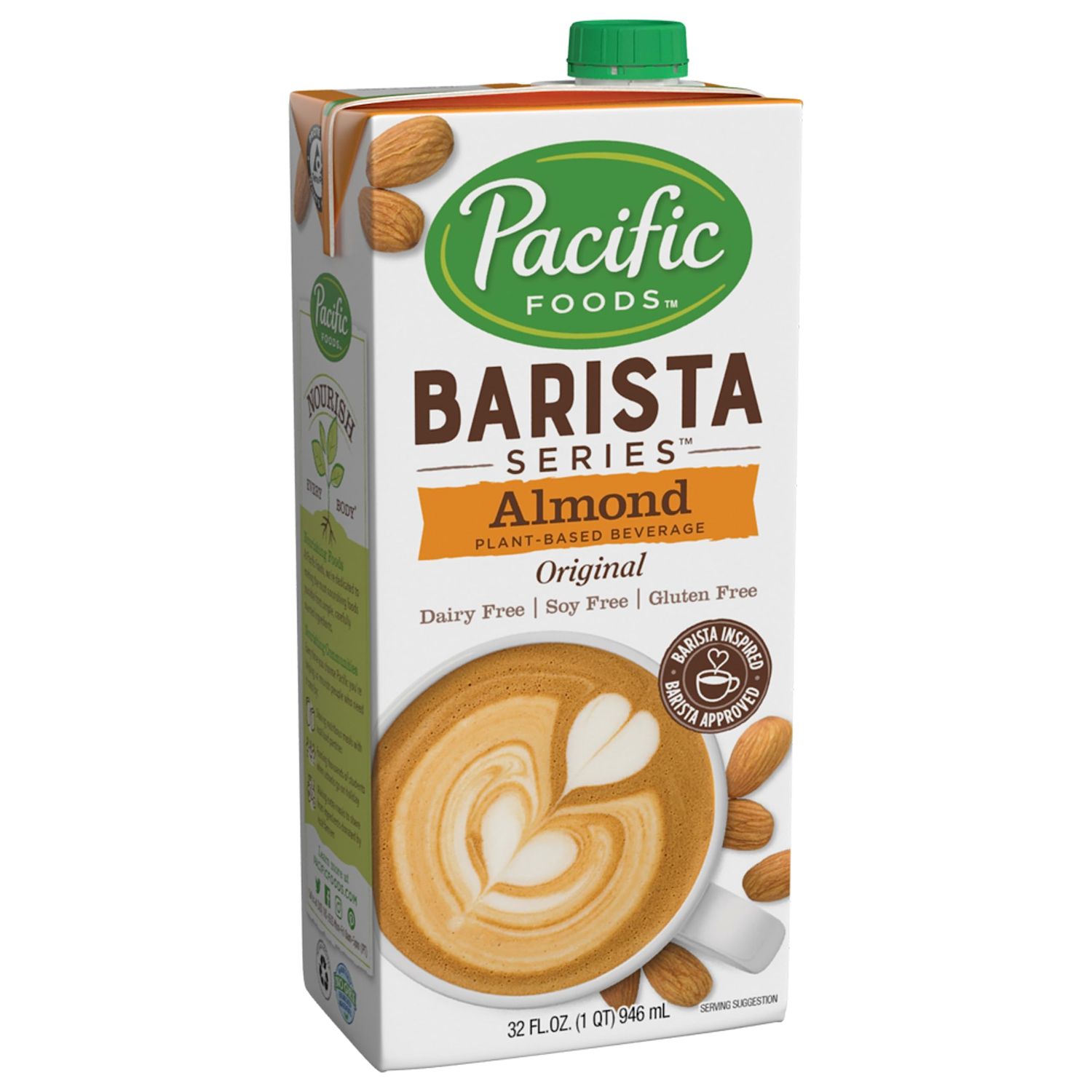 Pacific Foods Barista Series Original Almond Milk, Plant Based Milk, 32 oz Carton